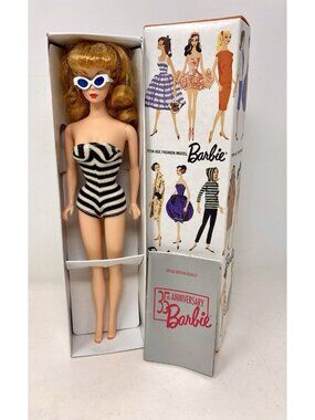 Barbie 35th Anniversary Special Edition Fashion Doll 1994 Striped Bathing Suit
